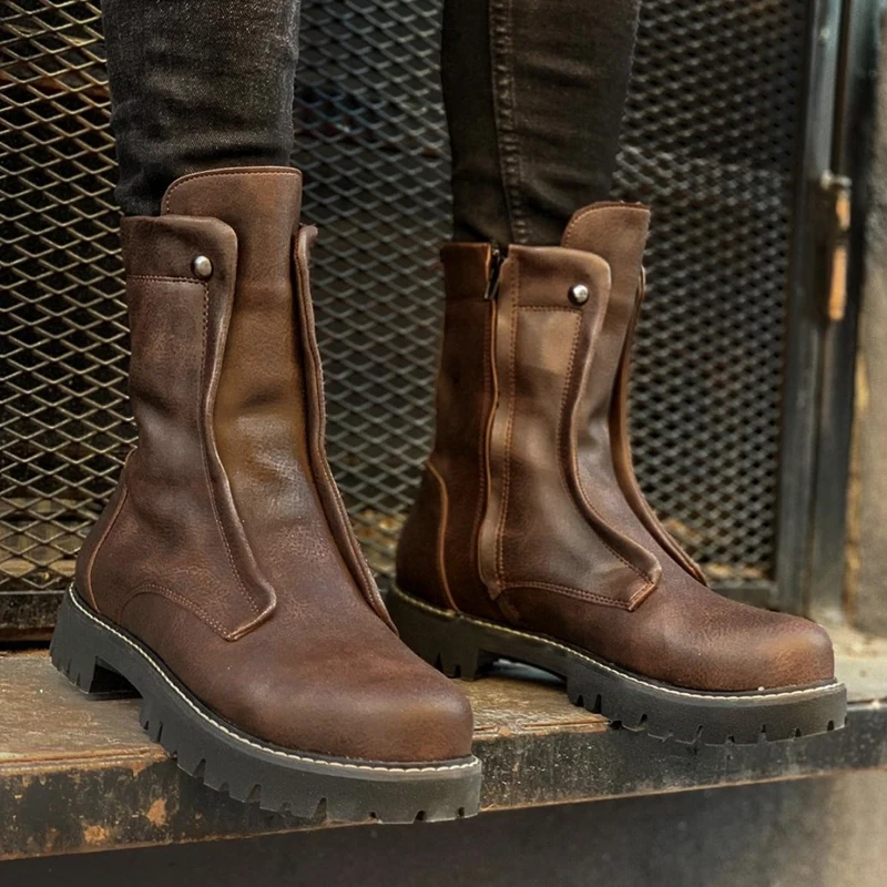 Chekich Boots for Men Boot Men's Winter Shoes Fashion Snow Boots Shoes Plus Size Sneakers Ankle Men Shoes Winter Boots Footwear Men Basic Boots Shoes Men 2020 Spring Fashion Winter Boots For Men Zapatos Hombre CH027