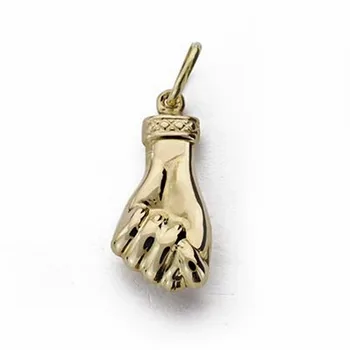 

18k gold pendant hand fist higa 20mm. [AA1817]