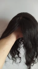 Peluca de cabello humano rizado para mujer, tupé de pelo europeo con Base de seda transpirable con Clip en Remy, 10x12