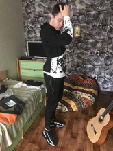 Sudaderas con capucha para hombre, ropa informal japonesa, Top y parte inferior, moda de costura, primavera y verano, novedad de 2021