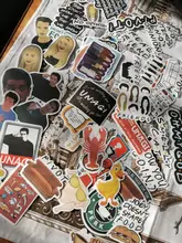 Paquete de 50 Uds. De pegatina de amigos, serie televisiva de TV, regalos para maletas, bricolaje, portátil, guitarra, monopatín, pegatinas impermeables para teléfono