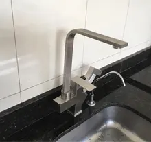 Kitchen Faucet Black Deck Cold-Mixer Brass-Material Tap-One-Hole Single-Handle-Pull-Out