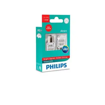 

12839REDX2-blister 2 Philips P21 LED RED 12839 12V/24V1,9W BA15s