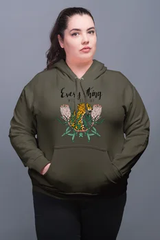 

Angemiel Wear Everything Will Be Fine Green Women 'S Hooded Sweatshirt