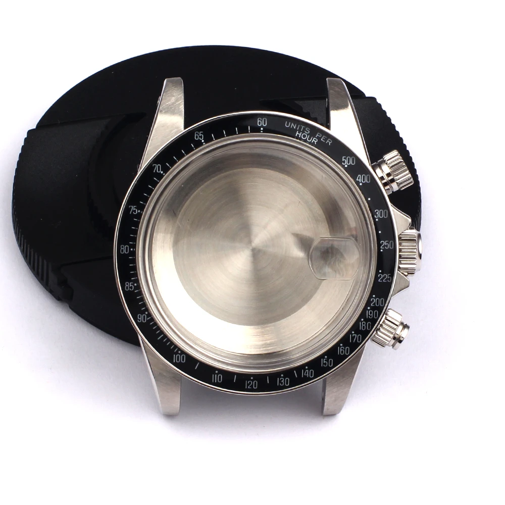 Watch Case Kit For Valjoux 7750 Movement Can Diy Tmc 9420 Lug 20mm With Black Bezel 316