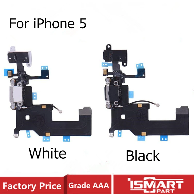 Оригинальный док-разъем для зарядки iPhone 5 с микрофоном и гибким кабелем A1428 A1429 A1442