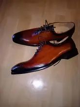 Men Shoes Wedding-Dress Felix Chu Oxfords Pointed-Toe Business Formal Casual Whole-Cut