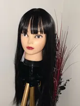 Cabeza de maniquí de entrenamiento para mujer, maniquí de gran tamaño, sin pelo, para práctica de cosmetología, para estilismo de cabello, 22 pulgadas