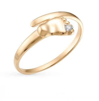 

Gold ring with diamonds sunlight sample 585