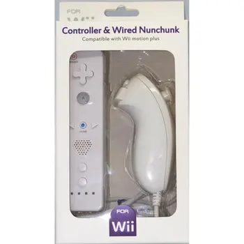 

Wii Remote controller Pack with built-in Wiimotionplus + Nunchuck Compatible Wii White