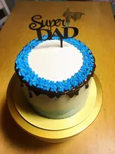 Cake-Decorations Topper Birthday Cupcake Daddy Happy-Fathers Acrylic Party Best Super-Dad