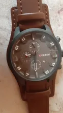 CURREN-Reloj deportivo estilo militar de cuarzo para hombre, cronógrafo con fecha y correa de cuero, marca superior de lujo, negocios, regalo, 8225