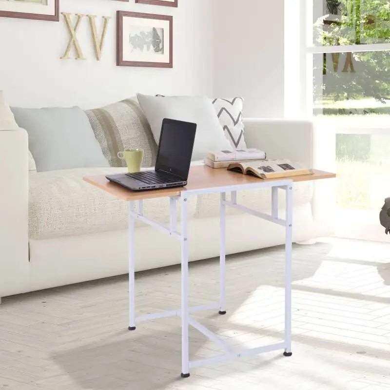 Computer table Folding Dining Table Adjustable Foot Steel and Wood | Дом и сад