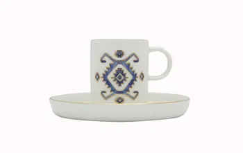 

Arabesque Evil Eye Design 5 Plate Coffee Cup Set 80cc Turkısh Coffee Espresso
