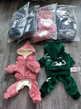 Coat Jumpsuit Clothing Puppy-Fleece Hoodie Apparel Pet-Dog Winter New Warm Velvet
