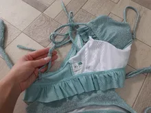 Bandage Swimwear Bikini Biquini Bathing-Suit Beachwear Mini Thong Push-Up Shiny Micro