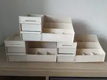 Caja de almacenamiento de cosméticos, cajón organizador de maquillaje, joyería, esmalte de uñas de maquillaje, contenedor de escritorio, caja de almacenamiento de artículos diversos, 1pcLarge
