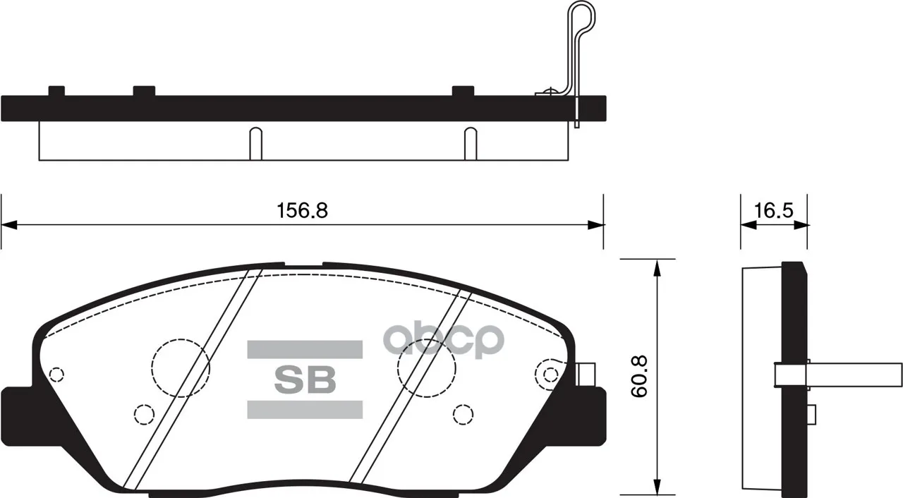 Колодки Тормозные Hyundai Santa Fe(Cm)/(Sm) 05-/Kia Sorento(Xm) 09- Передние Sangsin Brake Sp1246 Sangsin brake арт. SP1246