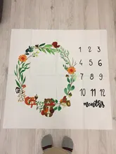 Milestone-accesorio de fondo para fotografía de bebé, foto de crecimiento de tela mensual