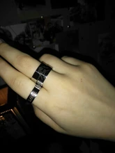 Anillo de acero inoxidable con letras, de Color plateado diseño romántico, corazón, boda, pareja, regalo de San Valentín, 2020