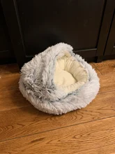 HOOPET-cama para gato y perro, cama para gato y perro de felpa redonda, cálida, suave y larga, para perros pequeños, nido 2 en 1, nuevo estilo