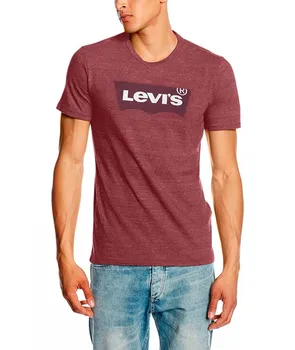 

T-shirt Brand LEVI'S HOUSEMARK GRAPHIC TEE basic T-shirts for men short sleeve brand maroon clothing male