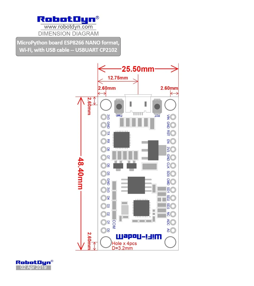 DIM==GR-00000356==MP-ESP8266NANO==USBUART-CP2102