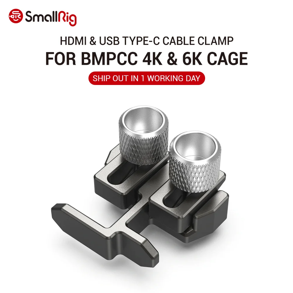 

SmallRig HDMI & USB Type-C Cable Clamp for BMPCC 4K & 6K Cage (Dark Olive) 2768