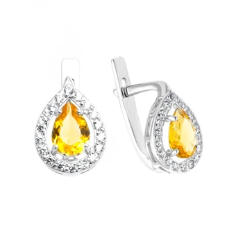 

Earrings made of silver with cubic zirconia Sint.