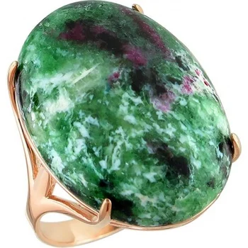 

Esthete ring with sodalite from silver with gilding