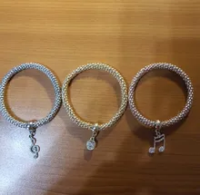 ZOSHI 3 unids/set búho de cristal pulseras de amuleto de corazón y brazaletes de aleación de oro elefante ancla colgantes pulseras de diamantes de imitación para las mujeres