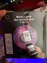 Lámpara de luna con Altavoz Bluetooth Quran, soporte para estante, aplicación de luz nocturna de Control con traducción del Corán