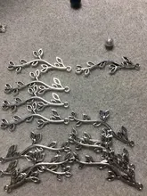 10 Uds rama encantos de Color plata antigua rama encantos colgantes para pulseras de abalorios de hojas joyería