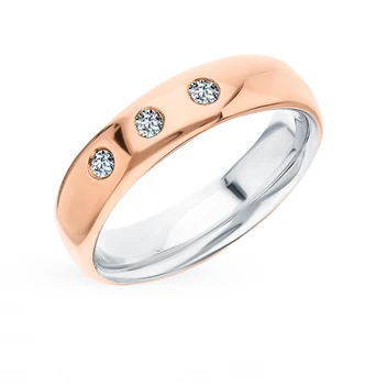 

Gold wedding ring with diamonds sunlight sample 585