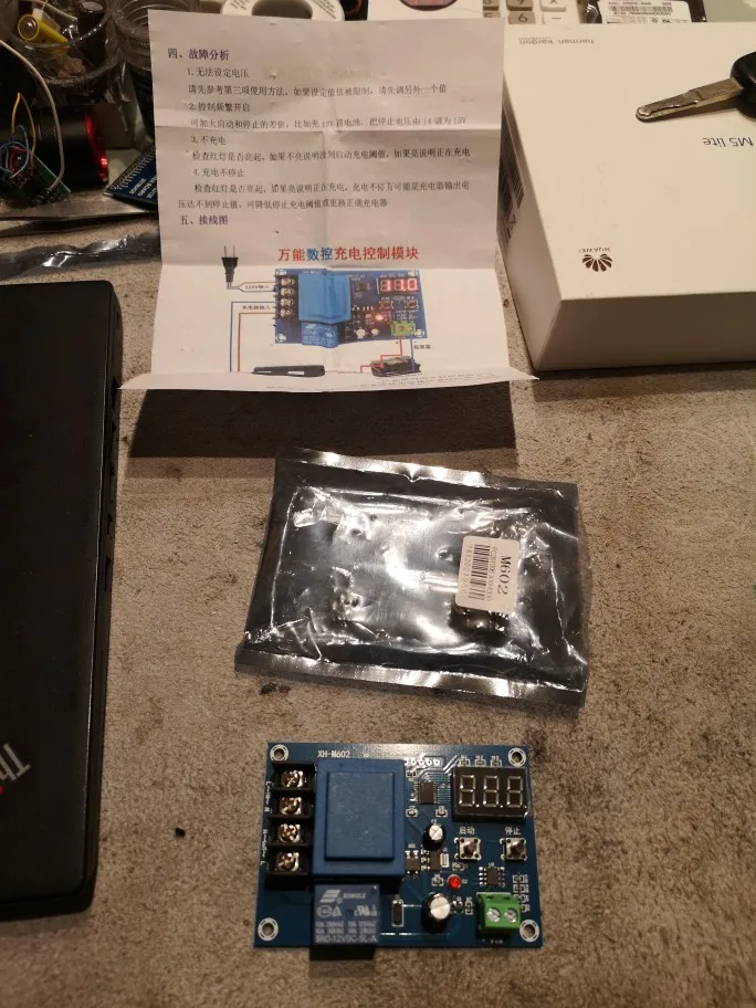 Отзыв о товаре Новый XH-M602 цифровой контроль батареи Литиевый контроль зарядки аккумулятора модуль управления зарядом плата защиты переключателя от пользователя I***k