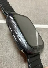 Cristal + cubierta para carcasa de reloj Apple iWatch, parachoques de fibra de carbono + Protector de pantalla Apple watch series 5 4 3 44mm 40MM 38mm 42MM