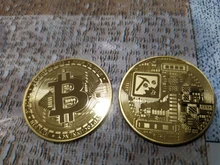 Colección artística de bitcoines, Bitcoins físicos chapados en oro, BTC, con funda de regalo, Metal físico monedas de plata de imitación antigua