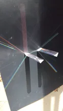 Prisma óptico de cristal para enseñanza, Prisma reflectante de ángulo recto, Triangular, espectro de luz, Prisma para arcoíris, 1 Uds.