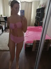 Summer Swimwear Beachwear Swimming-Suit Bathing-Biquine High-Waist Women Bandeau Solid