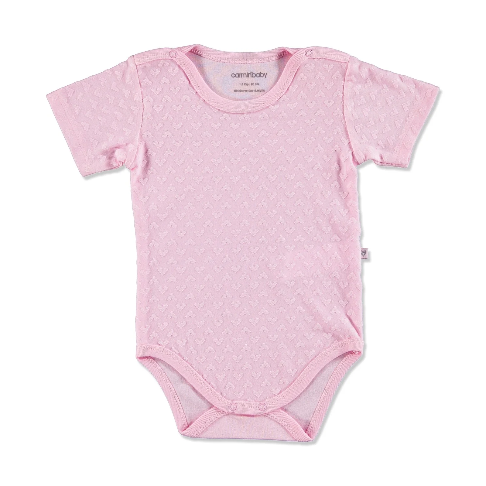 

ebebek Carmin Baby Summer Girl Heart Patterned Jacquard Bodysuit
