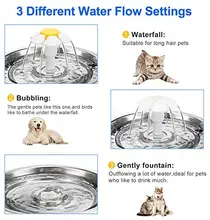 Dispenser-Container Fountain Cat-Bowl Water-Level-Display Electric-Water-Feeder Drink