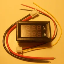 0,56 pulgadas Mini Digital voltímetro amperímetro DC 100V 10A Panel Amp voltios medidor de corriente de voltaje probador Azul Rojo de doble LED pantalla