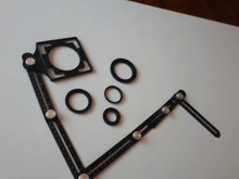 Localizador de agujero de azulejo plegable, regla de ángulo de aleación de aluminio, buscador de deslizamiento, Regla de medición plegable, plantilla Angular transportador, 4/6/8/12