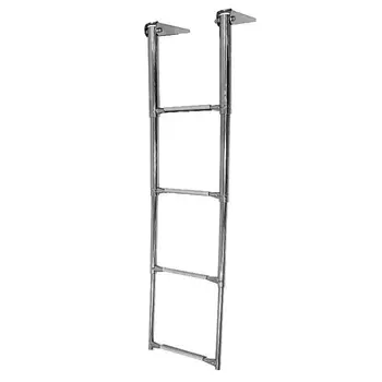 

Telescopic ladder/folding 4 steps, gray steps
