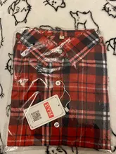 Plaid Shirt Outerwear Top Cotton Blouse Long-Sleeve Slim Female Autumn Winter And