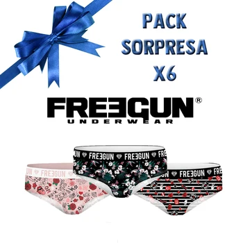 

FREEGUN Pack Assortment Set 6 patterned panties