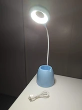 Pen-Holder Desk-Lamp Book Read-Light Dimming Bedside Home-Decor Pink Eye-Protect Touch