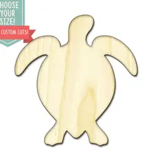 Морская черепаха вырезанная-на заказ Выберите свой размер-лазерная резка Деревянные Художественные товары для рукоделия Настенный декор свадебный детский DCS0233