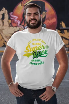 

Angemiel Wear Super Race White Men 'S Cotton Big Size T-Shirt