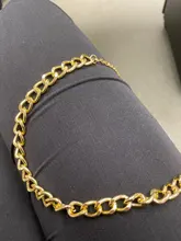 Collar cubano Punk Miami, cadena gruesa de aluminio, Color dorado, joyería para mujer 2020